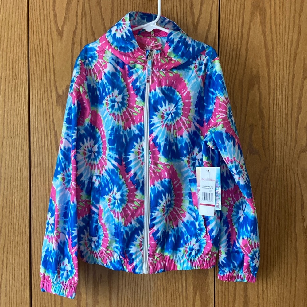 🆕 Pink Platinum, tie-dye girls windbreaker